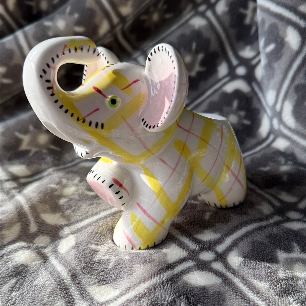 Colorful Ceramic Elephant Figurine